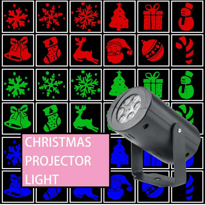 Рождественский лазерный проектор светодиодный светильник для душа с движением