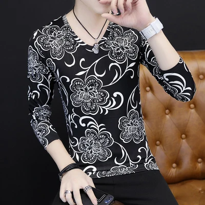 

Short-sleeved t-shirt men's thin section Korean version of the self-cultivation round neck men's half-sleeved t-shirt printing