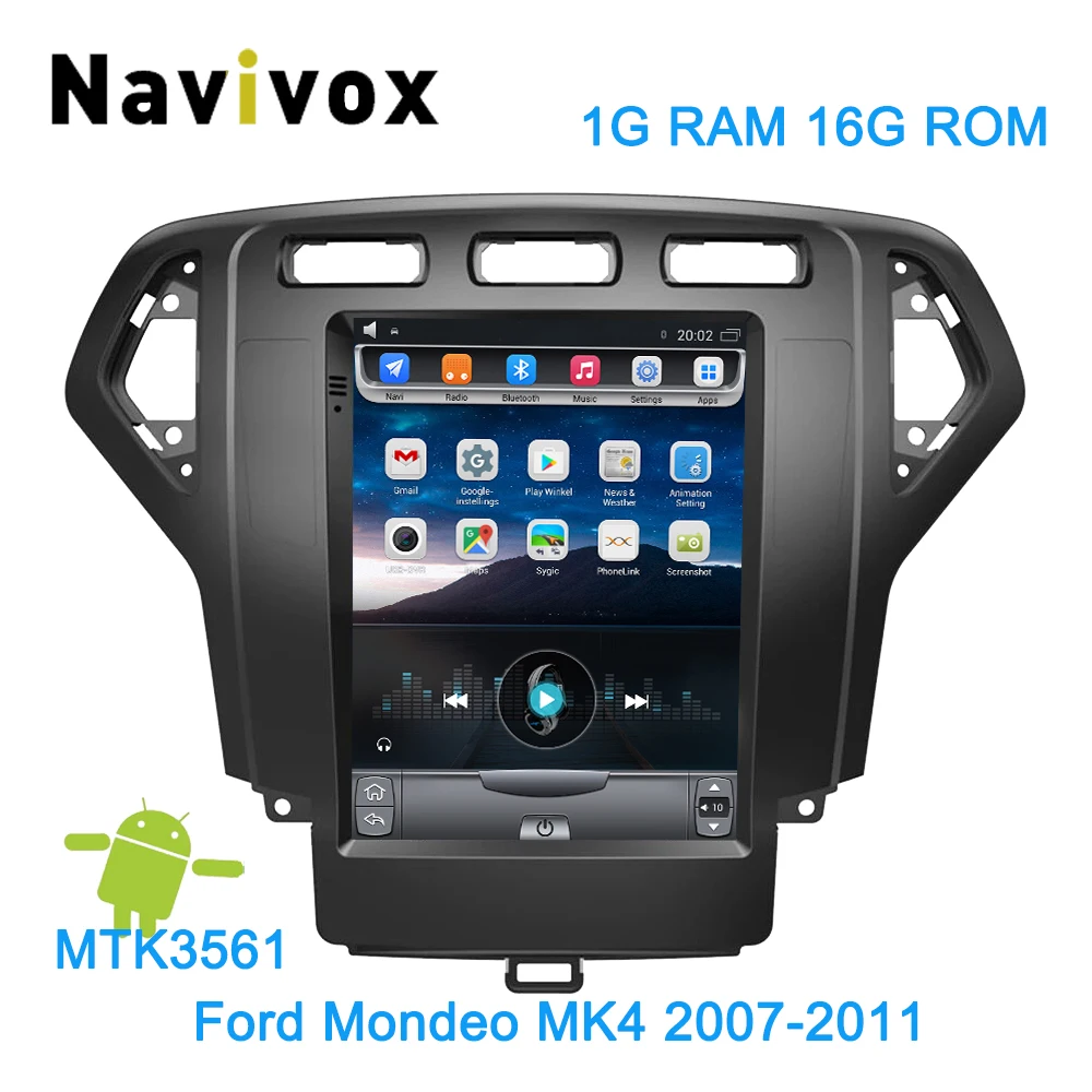 Navivox 10," вертикальный экран 2 Din Android Автомагнитола для Ford Mondeo MK4 2007-2011 Автомобильный DVD gps Мультимедиа Видео навигация