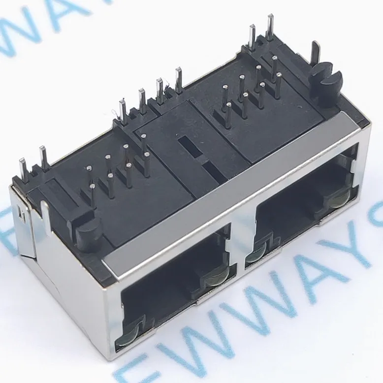 10 шт./лот 1*2 сетевой интерфейс Rj45 разъем с лампажкой 56/8P8C Кабельный экранированный