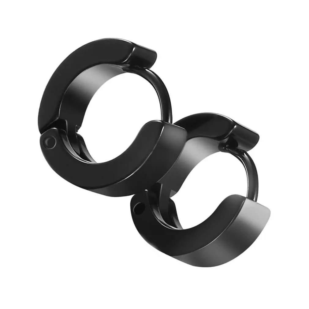 1 пара Крутое панк мужское кольцо для пирсинга из нержавеющей стали круглые