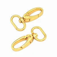 45 inner gold swivel clasp lobster clasp claw push gate trigger clasps swivel snap hooks oval ring for keychains bag 2pcs