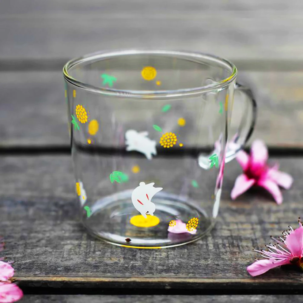 Стеклянная кружка в виде оленя чашки для завтрака японском стиле Необычные