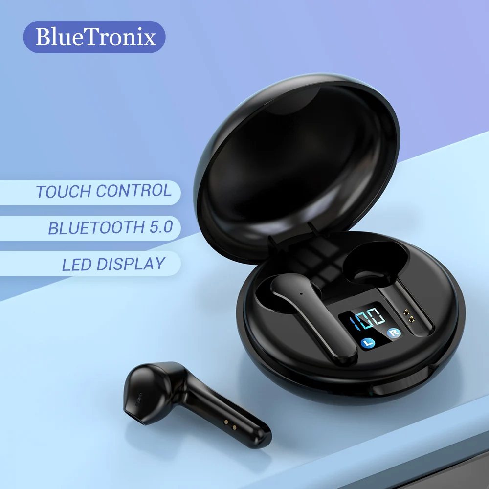 BlueTronix наушники вкладыши TWS Bluetooth с микрофоном Touch Управление Беспроводной