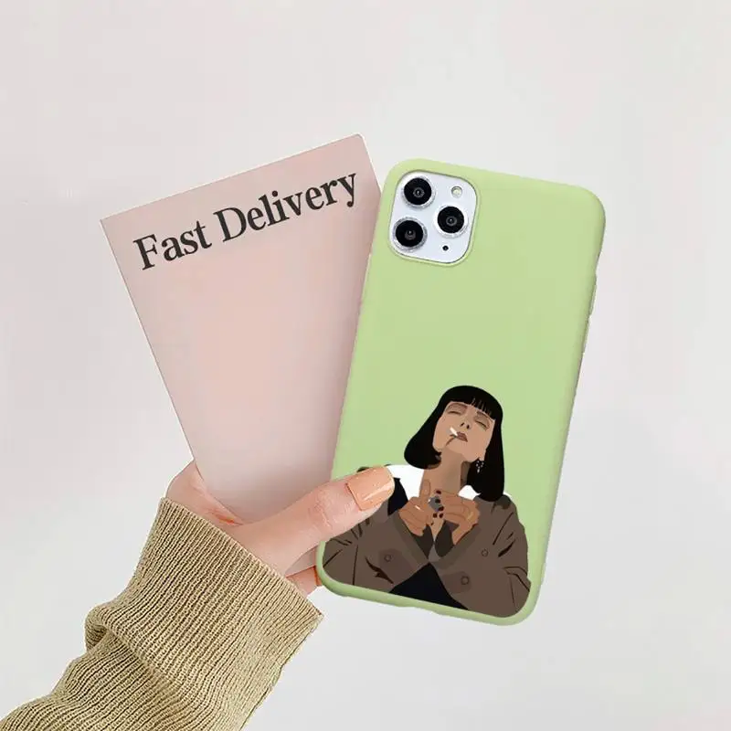 

Greatest movie ever made Pulp Phone Case Candy Color for iPhone 11 12 mini pro XS MAX 8 7 6 6S Plus X 5S SE 2020 XR