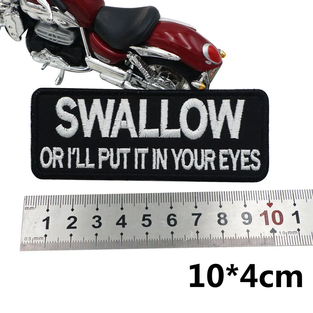 Ласточка или я положу его в ваши глаза бирка с именем вышитый утюгом на подложке