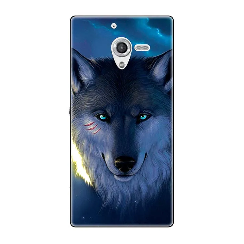 A40 Телефонные чехлы для sony Xperia ZL непосредственный сбыт из L35H C6502 C6503 C6506 5," чехол с принтом(розы); волк милый чехол-крышка с узорами чехол для телефона чехол Fundas Para - Цвет: A40
