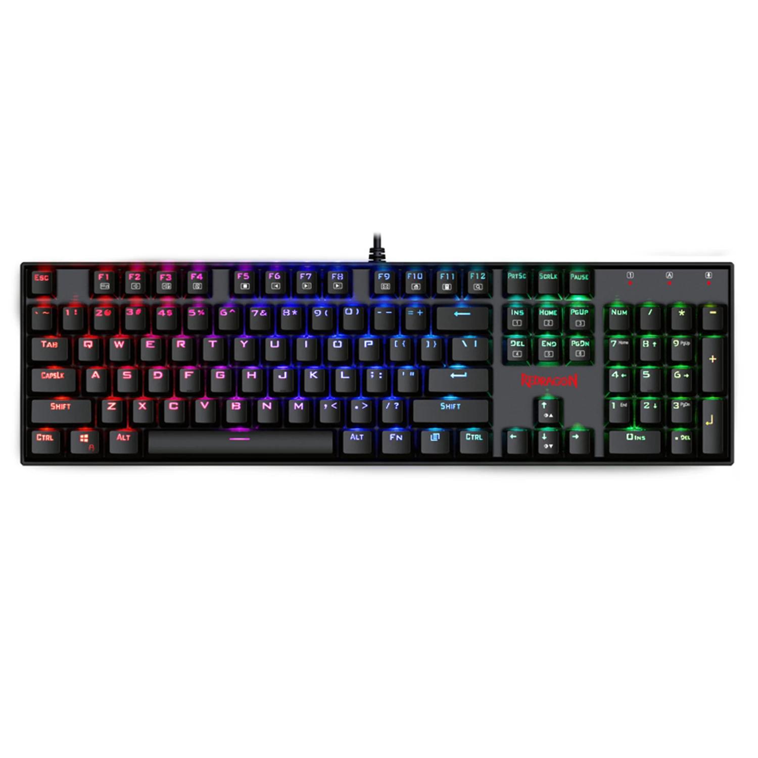 Механическая игровая клавиатура Redragon K551 с RGB светодиодный светкой, проводная клавиатура с синими переключателями для игрового ПК на Windows