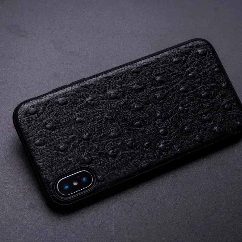 Ostrich Skin Phone Case For IPhone X XS Max XR Fitted Apple 5 5S SE 6 6S 7 8 Plus Protect |