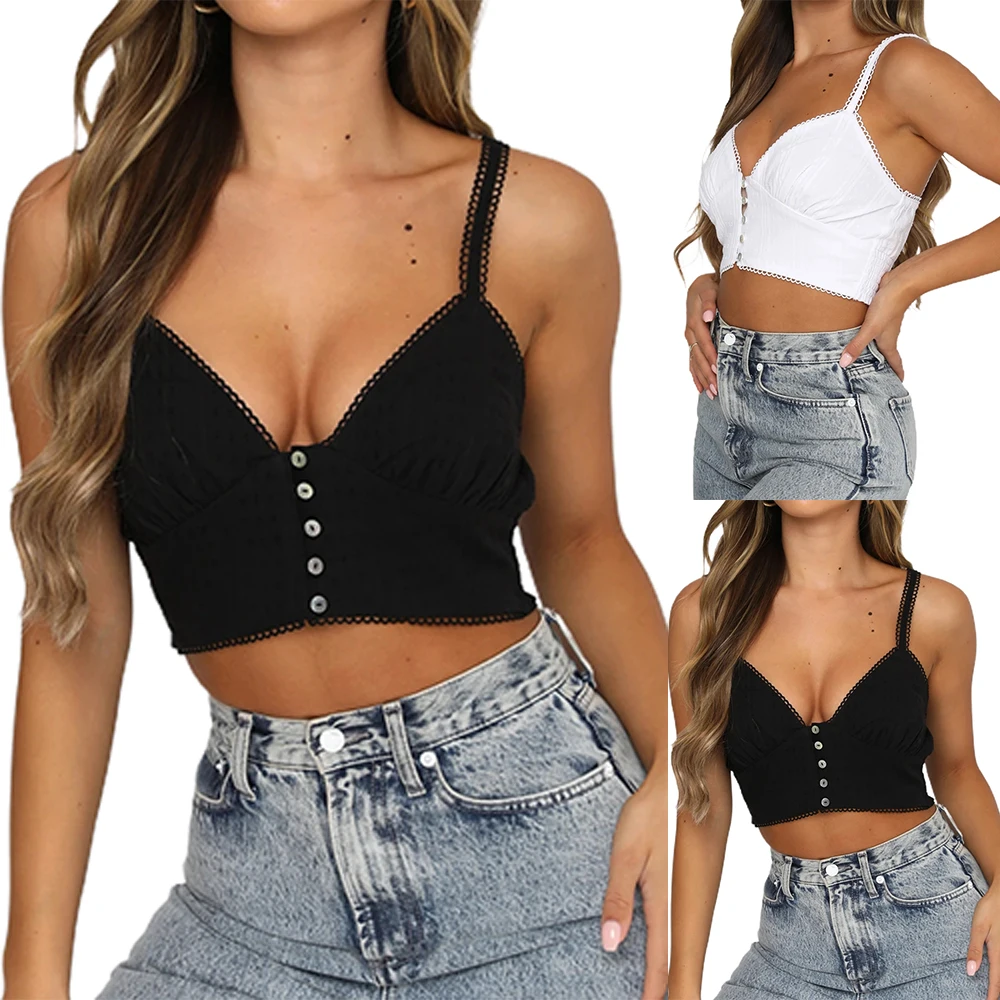 

Womens Ladies Slim High Waist Tops Strappy Sleeveless Camisole Cut Off Tank