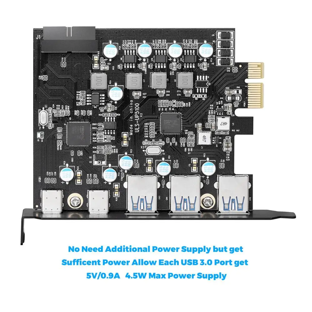 плата расширения uls 7 портов usb3 0 pci e 3
