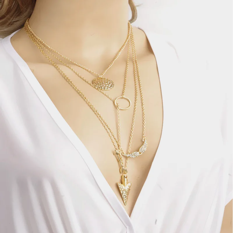 Европа и США ювелирные изделия Крылья Ангела стрелы Весы Висячие кусок