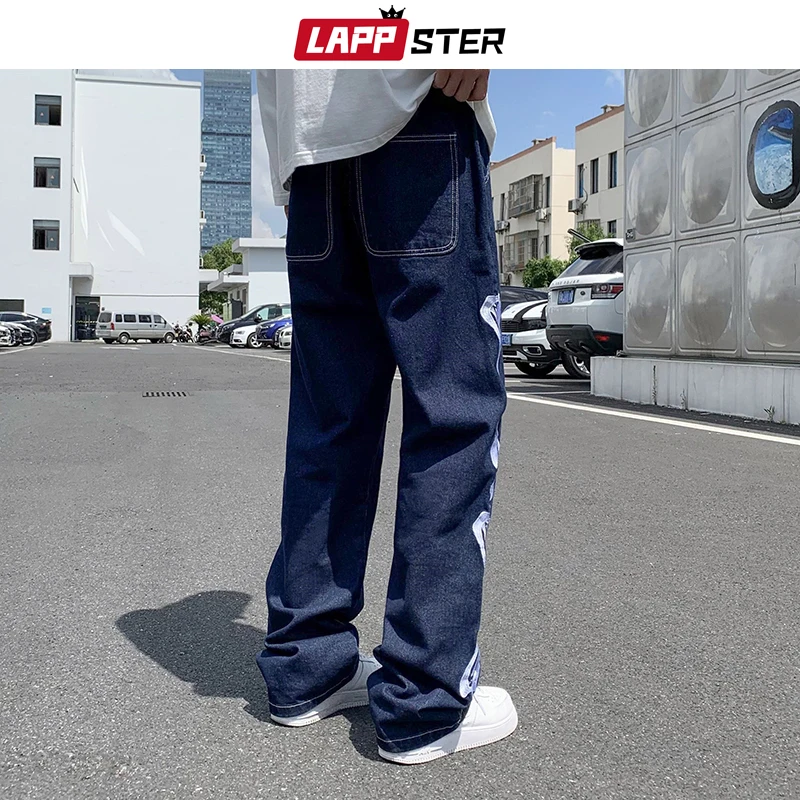 Мужские повседневные брюки-багги LAPPSTER со скелетом модель 2021 года мужские
