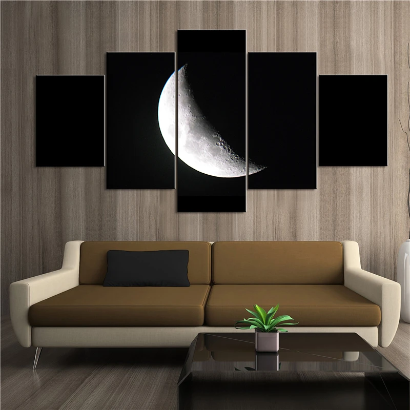 

5 шт. декоративная живопись постер новые модные туфли-лодочки для офиса дома настенные Ночь полумесяц художественная пейзажная живопись ...