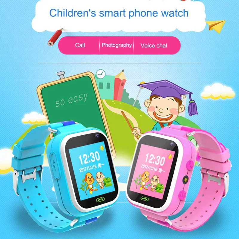 Водонепроницаемые Детские Смарт часы SOS Antil lost умные для малышей 2/3G с sim картой