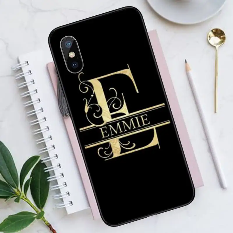 

Custom name Letter Monogram Phone Cases for iPhone 11 12 pro XS MAX 8 7 6 6S Plus X 5S SE 2020 XR Luxury brand shell funda coque