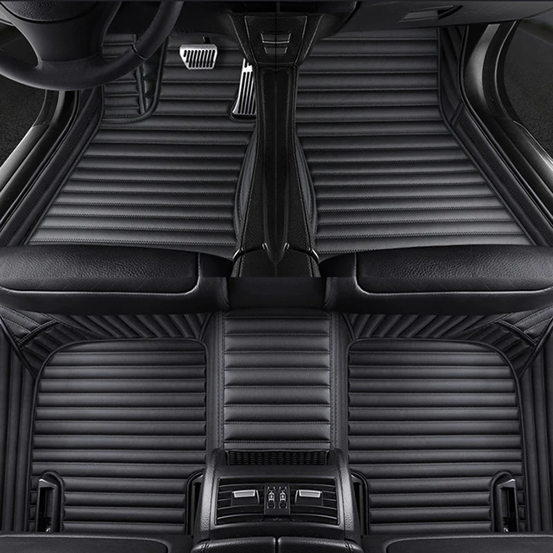 

GEFENSI 5 Seat Car Floor Mat For Audi A1 A2 A3 Sportback A4 A5 Sportback A6 A6l A7 A8 Car Accessories Carpet Alfombra