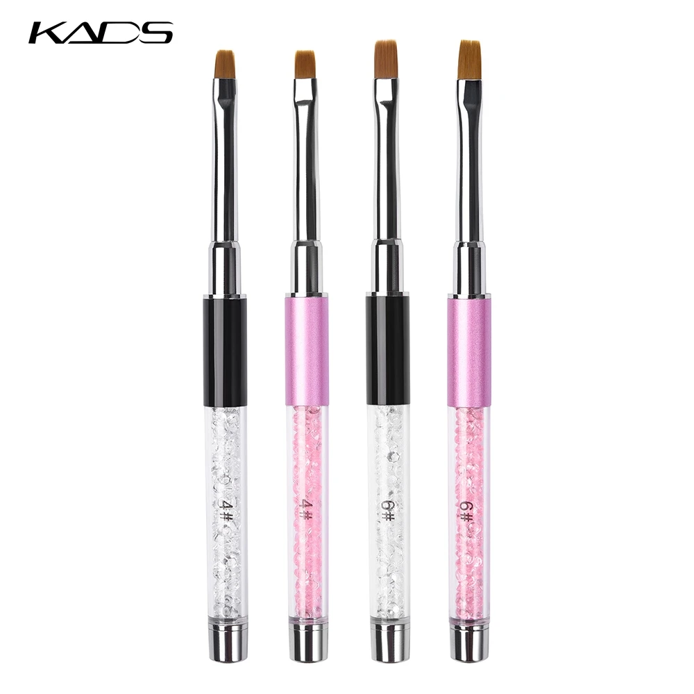 KADS 1 шт. размер 6 # и 4 инструменты для ухода за ногтями гелевая ручка с кристаллами