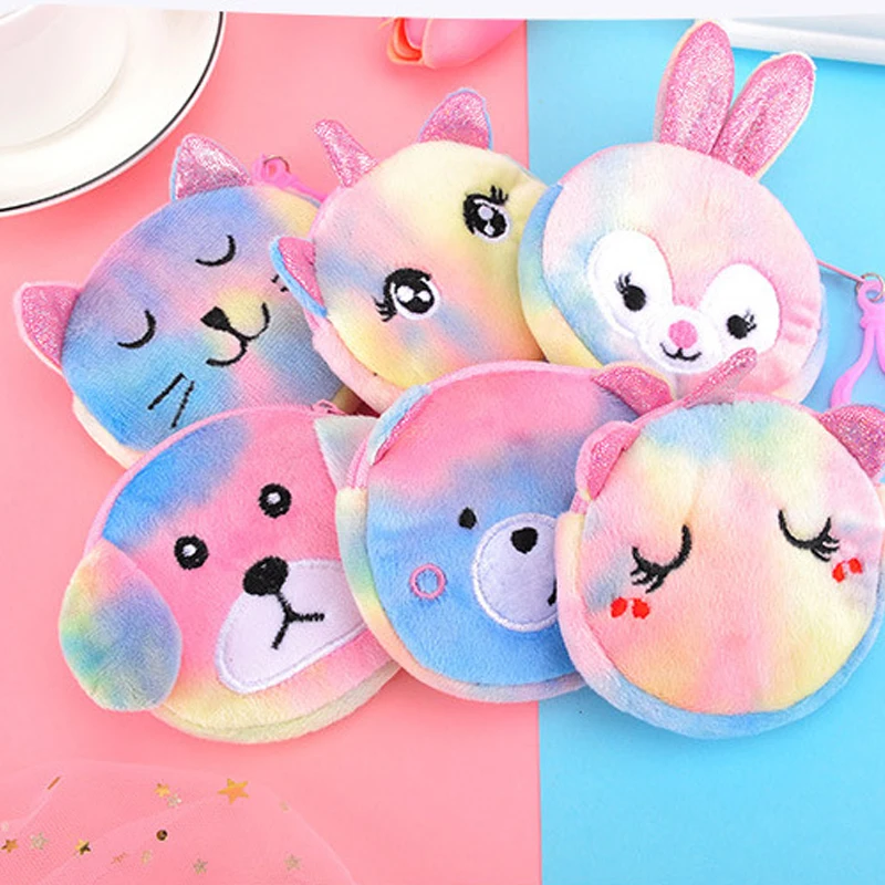 

Animated plush coin purse holder cute animal wallet cartoon cute character wallet coin key bag bag ladies student gift bag