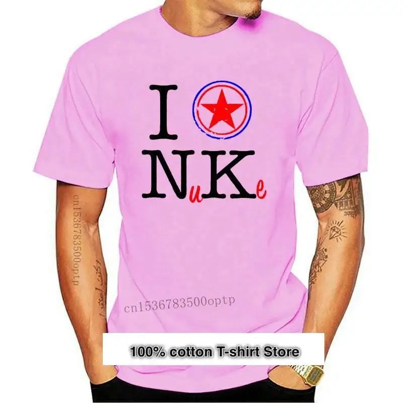 

Camiseta de «I love» для мужчин и женщин, ropa de Corea del Norte, nueva