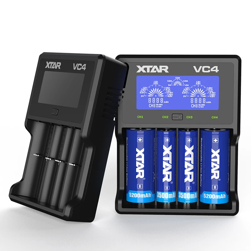 Зарядное устройство XTAR 4Bay VC4S QC3.0 быстрая зарядка макс. 3A/VC4 зарядное USB с ЖК