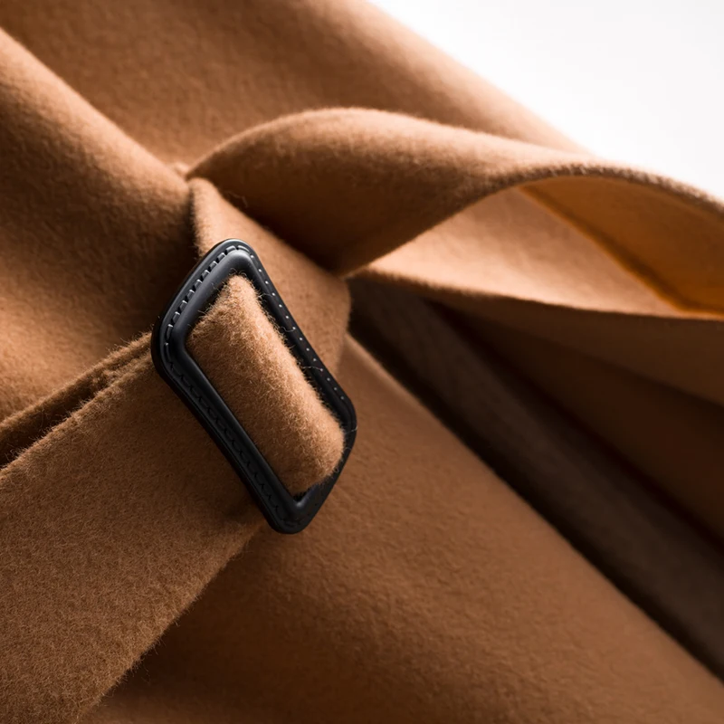 

Autumn/Winter 2020 new cape fur coat women's medium-length slim figure thin cape shawl double-sided cashmere coat