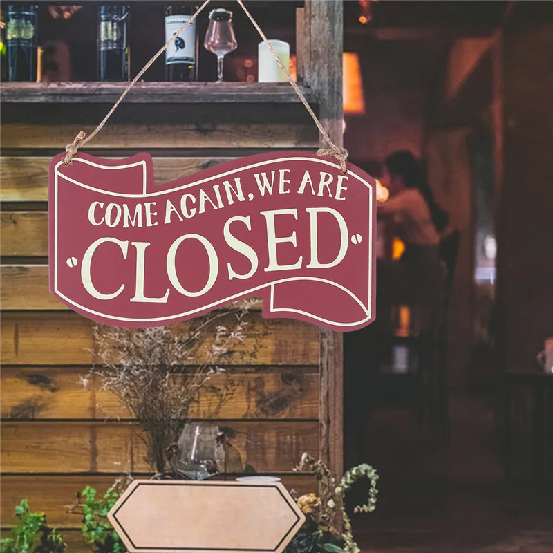 TTLIFE деревянная открытая и закрытая двухсторонняя вывеска с веревкой для