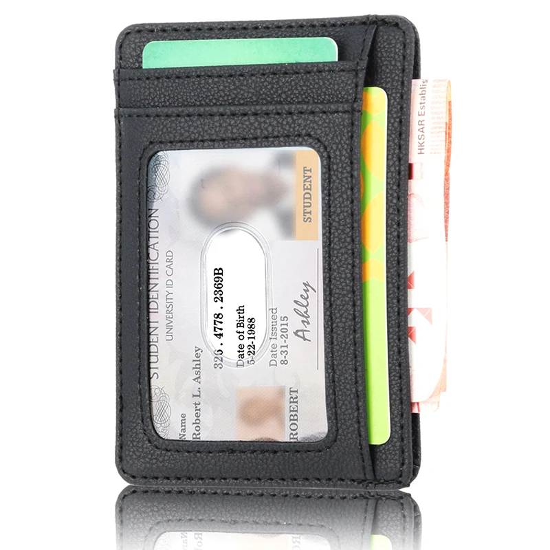 Multi-card-bit for Credit Bank ID NFC RFID Card Holder Sleeve Cover Protector Anti Magnetic Degaussing Case Scan |