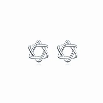 

Mori Temperament Star Stud Wholesale Women's Earrings Korean Version Sweet Cute Weaving Six-man Star Stud Jewelry KED-3288