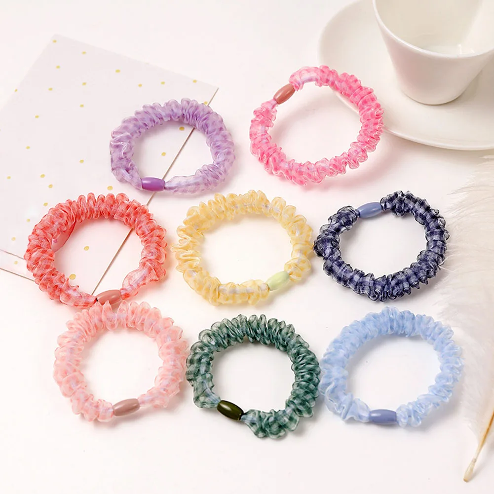 Резинка для волос сетчатая кремового цвета большого кишечника |