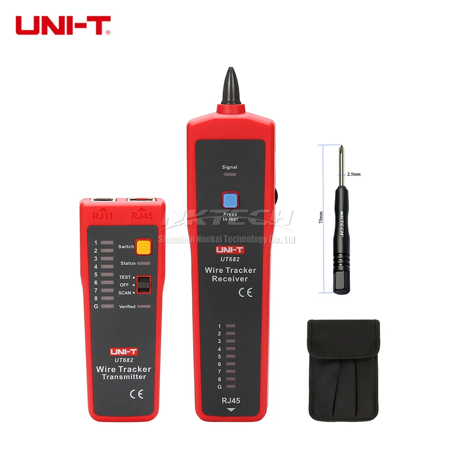 UNI-T провода трекер тестер UT682 UT682D цепи RJ11 RJ45 телефонные провода отслеживания линии Finder LAN кабель сети детектор инструмент - Цвет: UT682