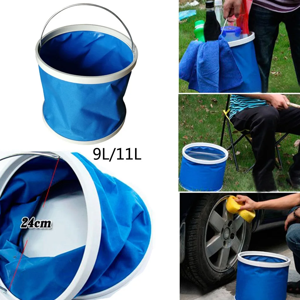 9/11L Waterproof Folding Bucket Is Convenient Environmentally Wear Resistant Portable Bucket Water Container Storage Bag