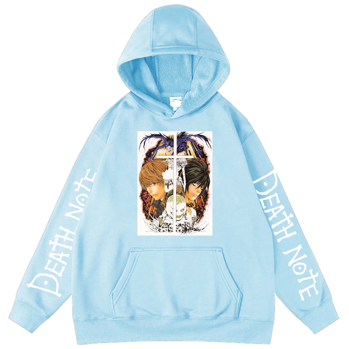 

Death Note Hoodies Men Hooded Cool Men's Sweatshirts Tops Loose Fleece Oversized Popular Harajuku Anime Boy Street Hoody