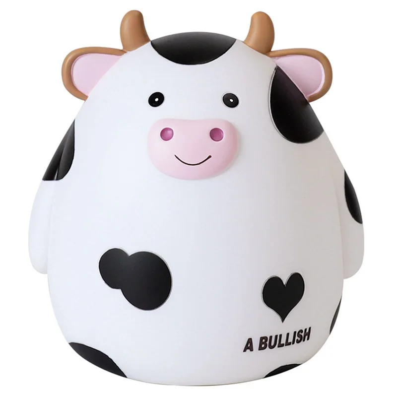 

s Cute Cartoon Cow Piggy Bank Home Decoration Can Save Take Piggy Bank Gift 2021