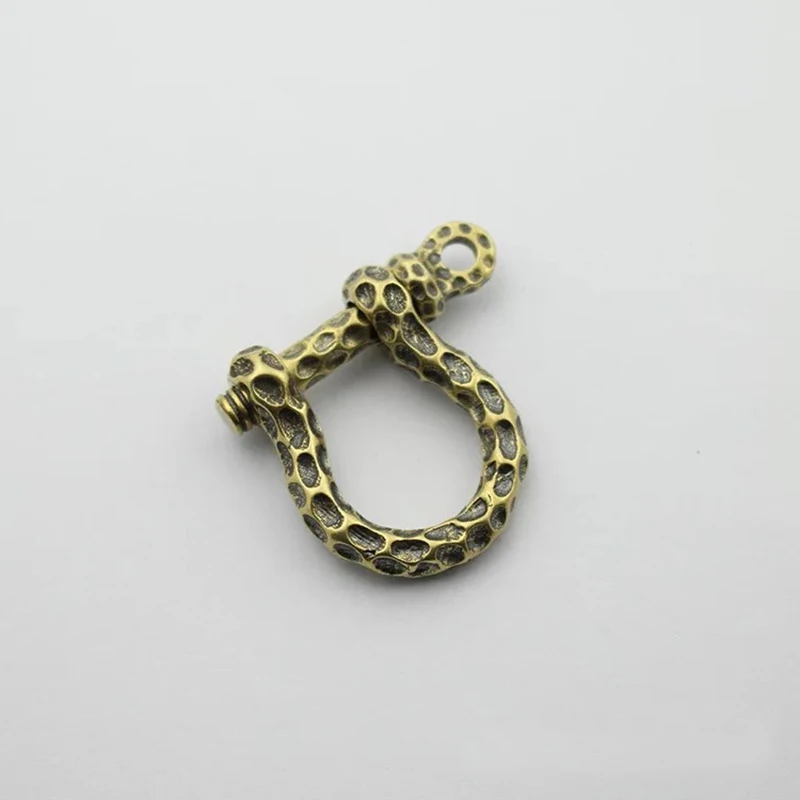 1 шт. Античная Твердая латунь D лук Скоба брелок кольцо зажим Соединительный