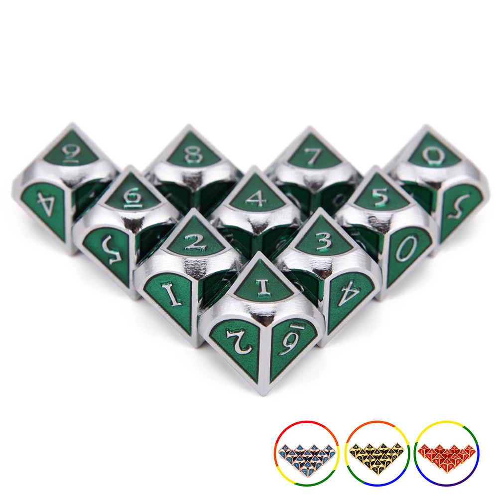 Набор металлических игральных костей D10 для настольной игры Мир темноты вампира