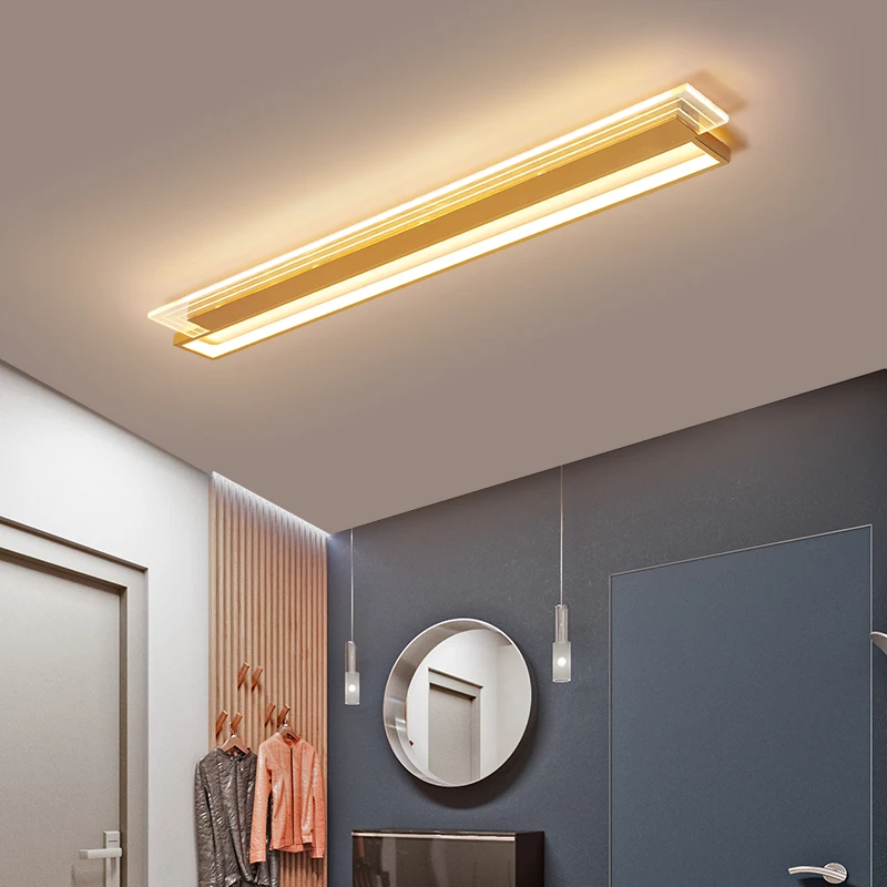 

Simple Entrance Hallway Ceiling Light Led Thin Strip Induction Light Creative Corridor Balcony Cloakroom Study Lighting