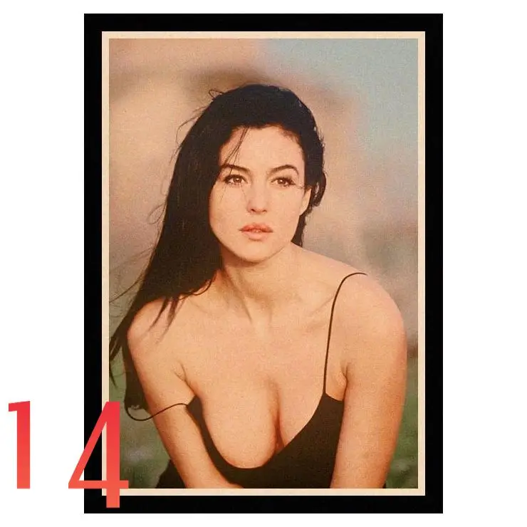 Многоцветный Идеальный JL Malena Monica Bellucci плакат наклейки на стену Винтаж постер печатает Высокое качество для бара и домашнего декора XXLHB01 - Цвет: Многоцветный