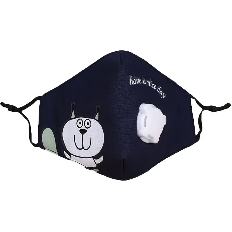 Детская Хлопковая многоразовая маска для лица милая цветная мультяшная PM2.5