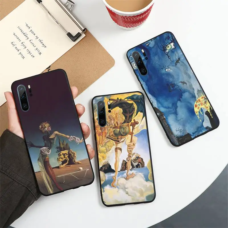 

Salvador Dali retro art painting Phone Case For Huawei honor Mate P 10 20 30 40 i 9 8 pro x Lite smart 2019 nova 5t