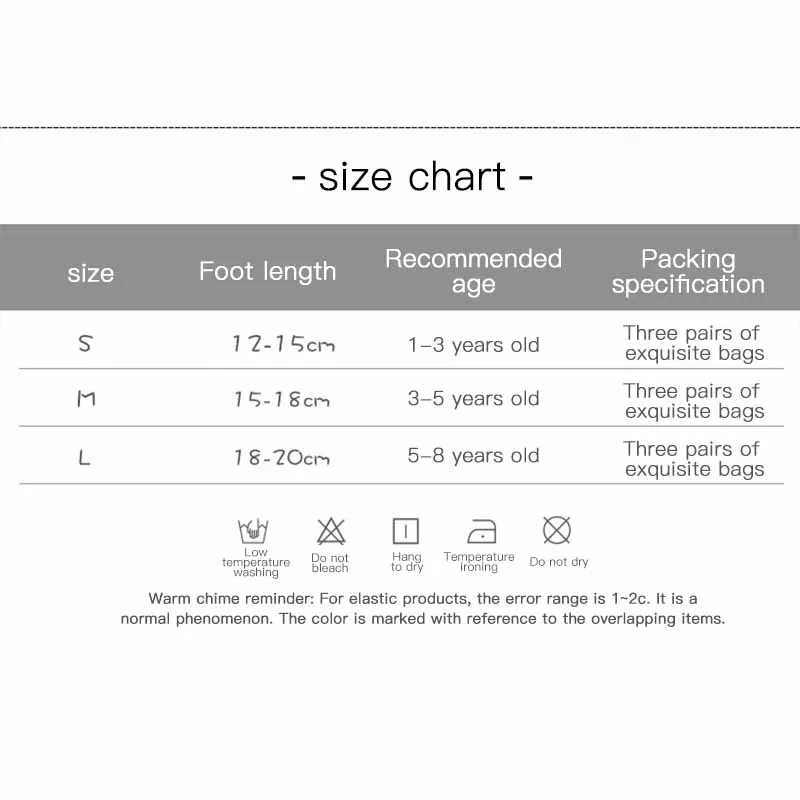 

2021 Kid Socks New Plain All-match Floral Socks Loose Mouth Girls Socks 3 Pairs/lot For Spring And Autumn Children's Socks