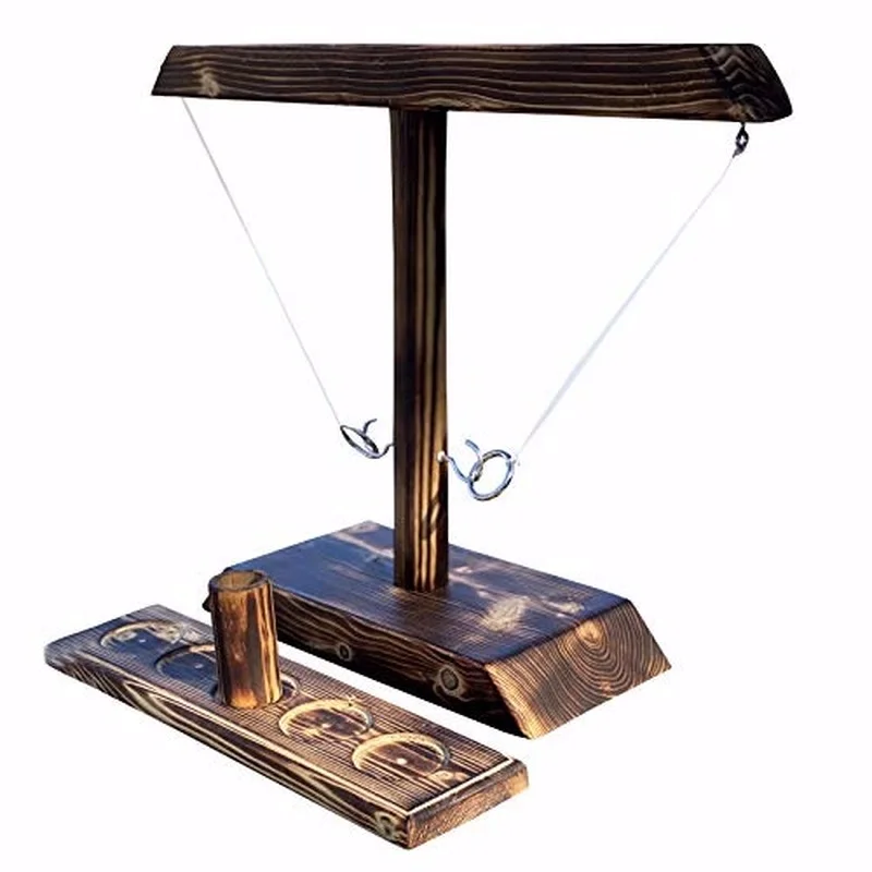 

Family Interactive Party Booze Game Wooden Ring Toss Game Toss Hook Fast-paced Board Games Kids Toys for Children Adult