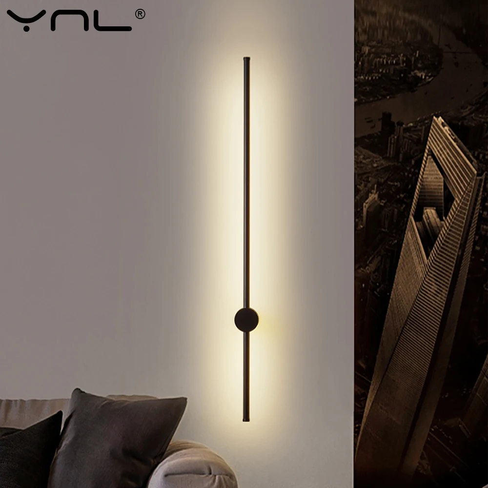 

Modern LED Wall Lamp Indoor Lighting Long Wall Light Bedroom Living Room Wall Sconce Lighting Fixture Bedside Lamp AC 85-265V