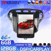 128g for ford mondeo 2007 2010 android car radio tape reorder video multimedia player gps navi tesla vertical screen 360 camera