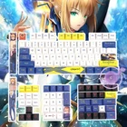 Механическая клавиатура для косплея аниме FGO Fate Zero Saber Altria Pendragon, механическая клавиатура для 87104108 клавиш, коллекция подарков