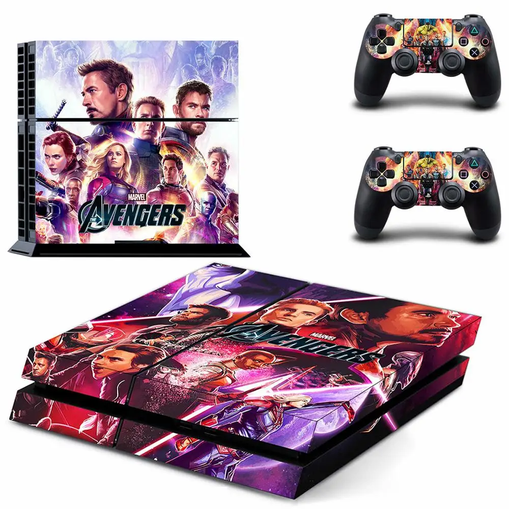GYTM2566 Мстители Endgame Железный человек паук PS4 Кожа Наклейка виниловая для консоли Playstation 4 и 2 контроллера PS4 наклейка КОЖА - Цвет: GYTM2566