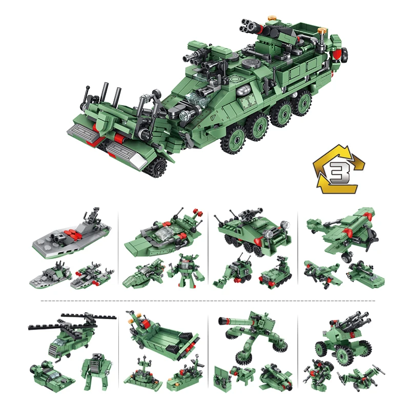 8 в 1 Новый армированный автомобиль Второй мировой войны современный военный