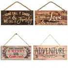 1 шт. Новый год 2022 деревянная дверная подвесная вывеска украшение для детской спальни украшение для новогодней вечеринки для дома деревянная подвеска подарок Navidad