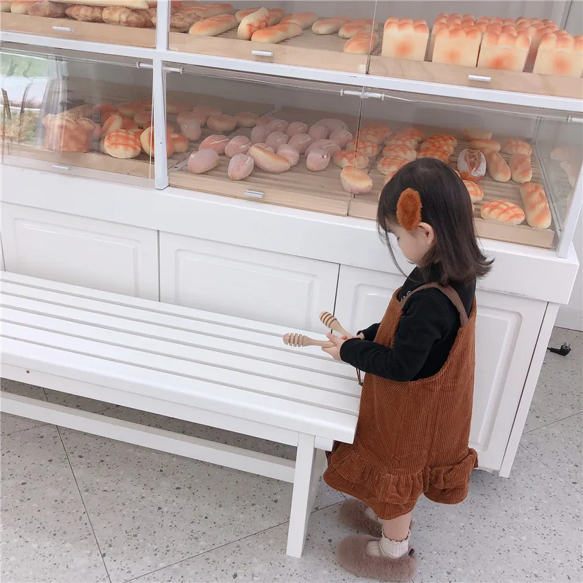 2019 Autumn Winter Toddler Girls Strap Dresse Corduroy Cotton Ruffles Princess Baby Kids Suspeders Dresses Thicken Dress | Детская