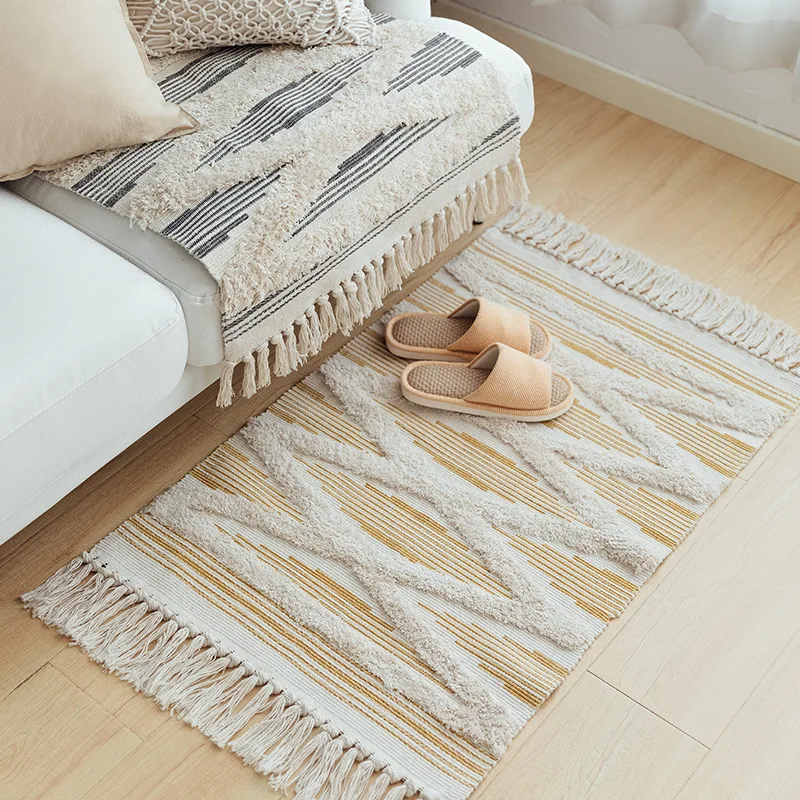 Марокканский хлопковый тканый вручную искусственный ворсовой кисточкой с